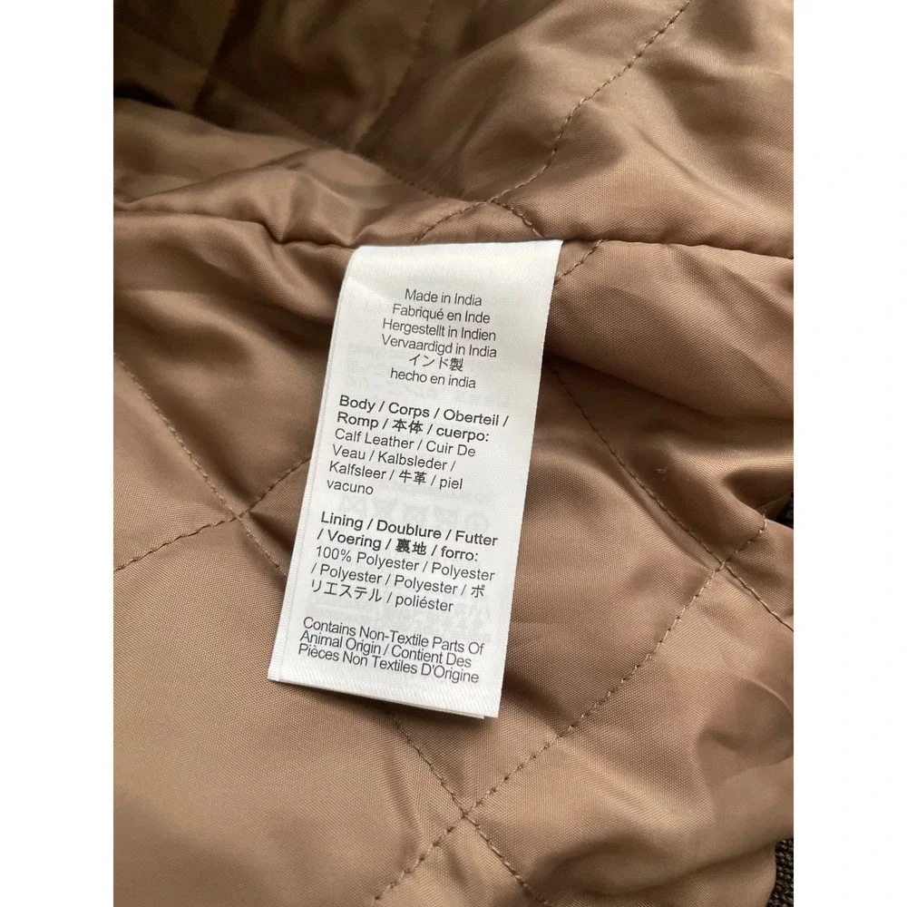 J. Crew Men's Large Brown Flight jacket in Italian leather NEW $800